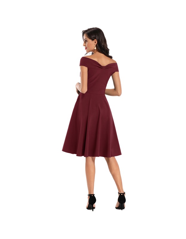 Round Neck Satin Fall Sleeves Spring Dresses Women Sexy CD1768