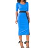 Half sleeve sexy high waist dress m88069