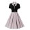 Women's 50s 60s Vintage Polka Dot Print Pin Up Rockabilly Dress With Belt M5173