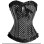 black polka dot lae corset m1802b