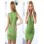 Factory price women comfortable green bandage dress M30005a