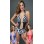 Sexy Deep V One-piece Bandage Swimwear M5406
