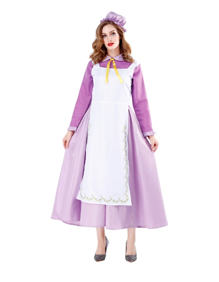 purple maid costume cosplay stage costumeM40711