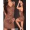 Sexy brown strap mini dress m3600b