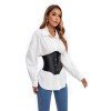 Plus Size Black Contracted Abdominal Belt Short Style Outer Wear Waist Corset QF859