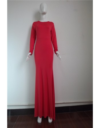 Red Top Style Long Maxi Dress M3994b