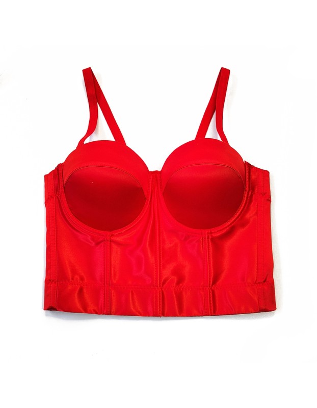 Small Halter Vest Women Satin Suit Leggings Sexy Breast Wrap Corset KN8313