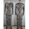 Newest Vintage Print Midi Dress M30130
