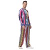 Halloween Adult Men Retro 70s Disco Hip Hop Hippie Bar Show Costume MS1687