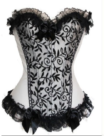 elegant white lace bundle of edge corset m1733B