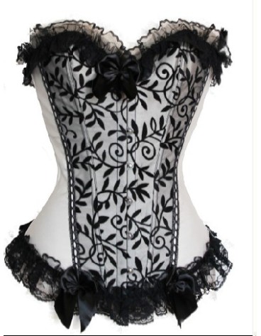 elegant white lace bundle of edge corset m1733B