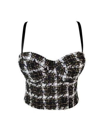 Suspenders Vest Small Fragrance Style Wipe Chest Woolen Leggings Top KN8059