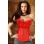 red sexy satin corset m1909c