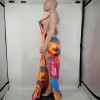 women beach dresses sexy printing maxi dress M8595