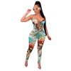 sleeveless bodycon halter top romper jumpsuit M30126