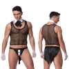 Uniform Tuxedo Sexy Lingerie Set Mesh Men Underwear M20190