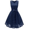 Big Swing Mesh Sexy Women Lace Modest  V-Neck Evening Dresses CD1592