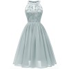 Elegant Wedding Chiffon Halter Women Party Summer Dress Casual CD1645