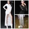 Sexy Black And White Lace Design Evening Dress M3954