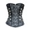Floral printed with chain button decoration side up corset for women casual clothes over bust waist
