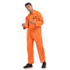 Men Adult Orange Inmate Cosplay Costume Jumpsuit Uniform Set Firefighter Suit SM1109