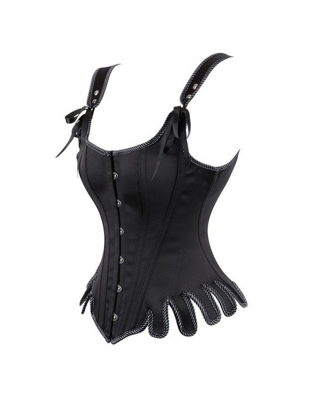 Sexy Steampunk Vinatge Jacquard Underbust Shoulder Straps Steel Boned Corset WK2209