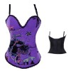purple color sexy cotton straps corset m1936B