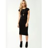Hot Women Solid Sexy Short Sleeve Midi Pencil Dress M30224