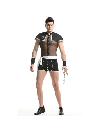 Theme Cosplay Male Missionary Sexy Club Pole Dancing Costume XY82216