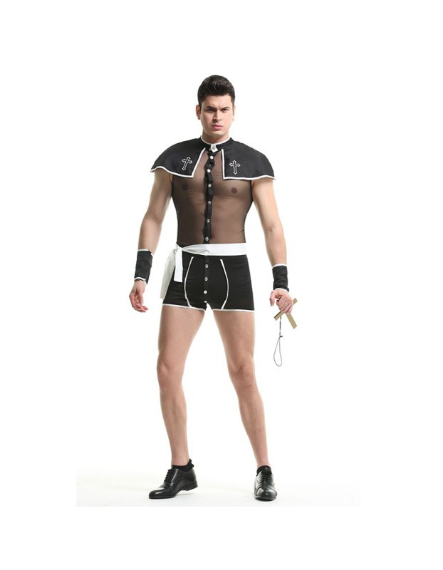 Theme Cosplay Male Missionary Sexy Club Pole Dancing Costume XY82216