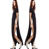 Three Colors Short Sleeves Coat Design Maxi Long Dress M3845
