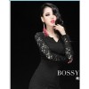 Sexy Black And White Lace Design Evening Dress M3954