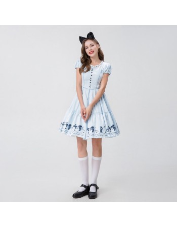 Halloween Cute Maid Costume  Alice In Wonderland Princess Dress Costume YM0912