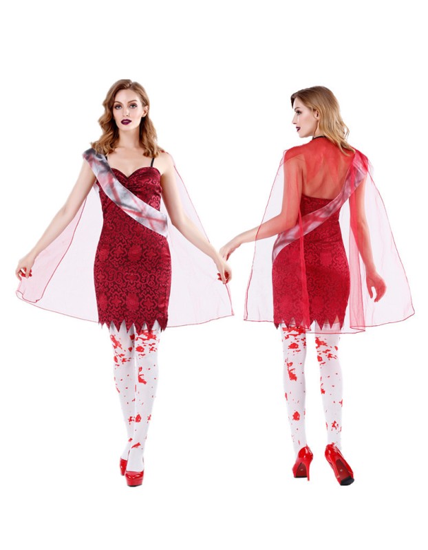 Vampire Halloween cosplay female zombie Dress M40713