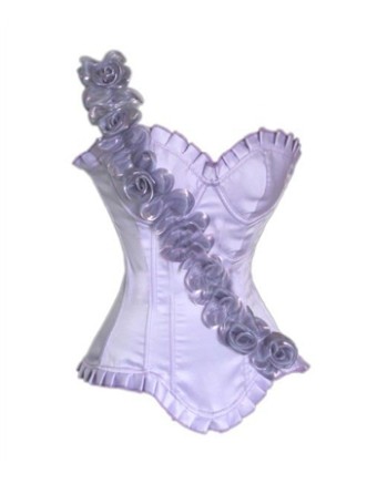 light purple sexy satin corset m1885E
