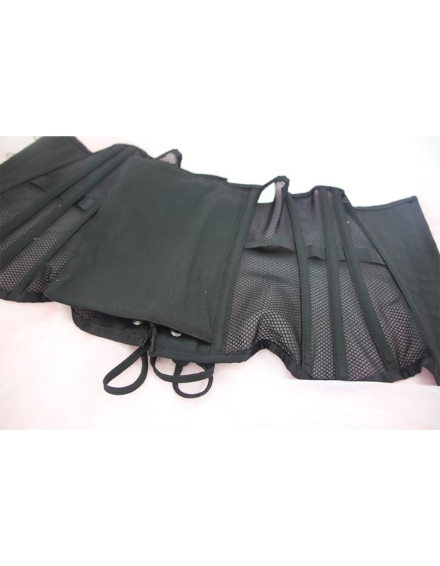 Black Mesh Women Waist Shrinkable Breathable Shapewear Corset Sexy Bustier WK2271