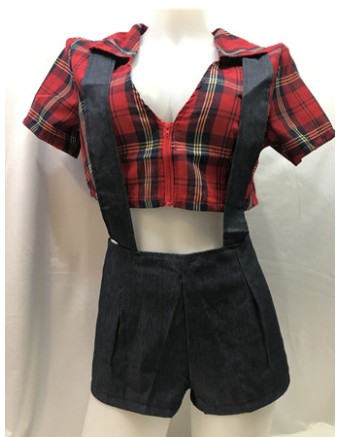 Sexy School Girls Halloween Costume Uniform M40351