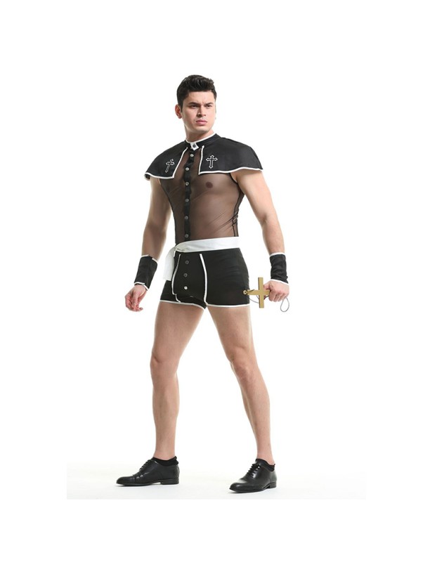 Theme Cosplay Male Missionary Sexy Club Pole Dancing Costume XY82216
