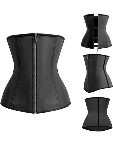 New arrival women zipper latex corsets M1303Q