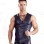 Men Faux Leather Sexy Sleeveless Stretch Slim Tops N801