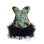 flower printed corset with layered skirt m1980