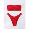 Solid Color Swimwear Swimsuit Strap Split Sexy Bikini Set A2204