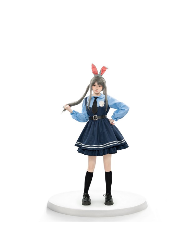 Halloween Crazy Zootopia Cartoon Cosplay Officer Judy Rabbit Costume DL2046