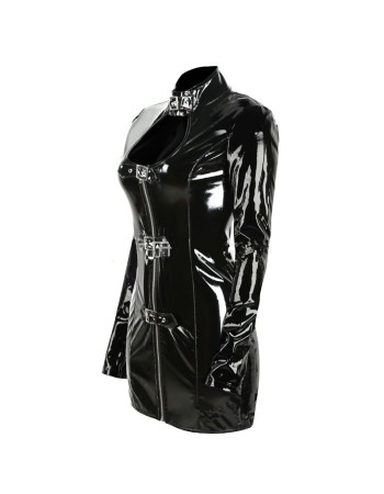Sexy Women Expose Bust Fetish Leather Dress Lingerie M7106