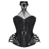 New Style 13 Steel Bones Brocade Print Overbust Corset Hip Cage m1409