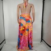 women beach dresses sexy printing maxi dress M8595