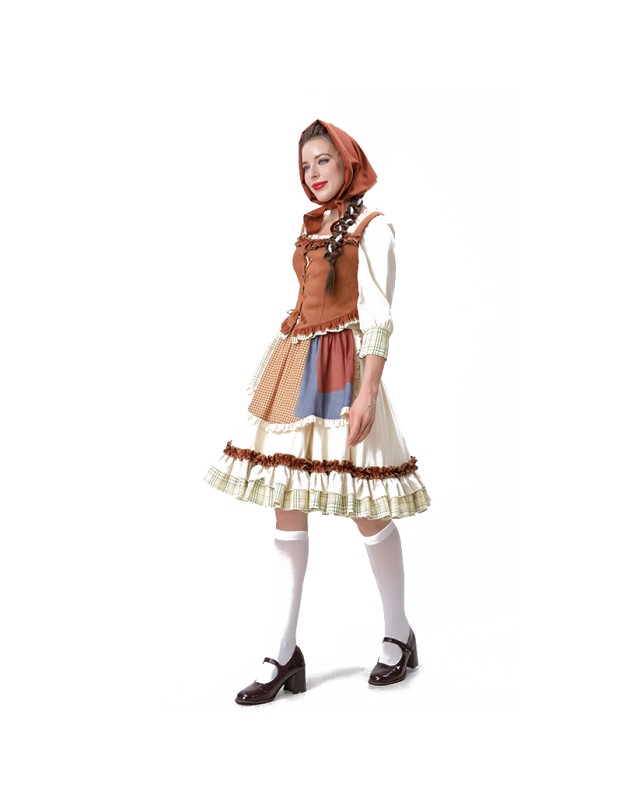 Adult Pastoral Cosplay Manor Farm Maid Costume Party Sexy Women Maid Dress YM8733