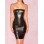 Off-shoulder Leather Bodycon Dress M7309