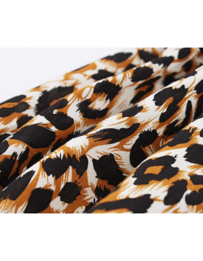 Leopard Print Elegant Dress M30398