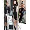 Women's Sexy See Through Bodycon Long Sleeves Night ClubBandage Dress M3788